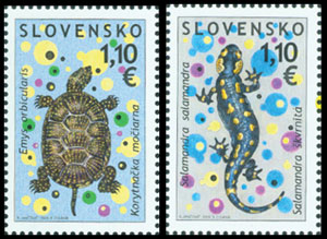 SLOVAQUIE - Tortue et Salamandre 2v 2009 - 6.20�